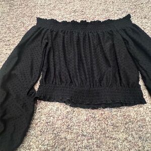 Elegant Black Off-Shoulder Top